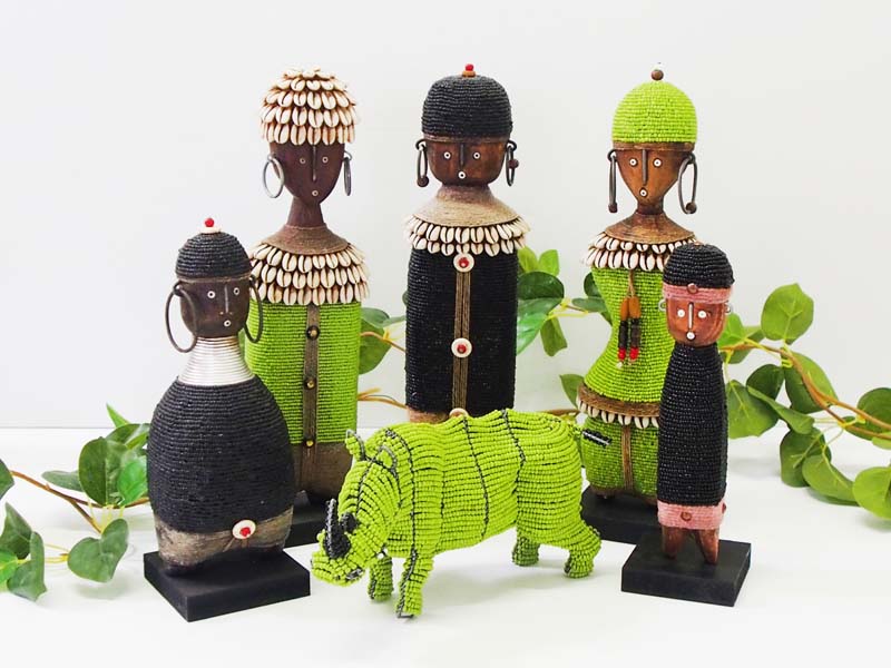 Black and Lime Namji Doll Set